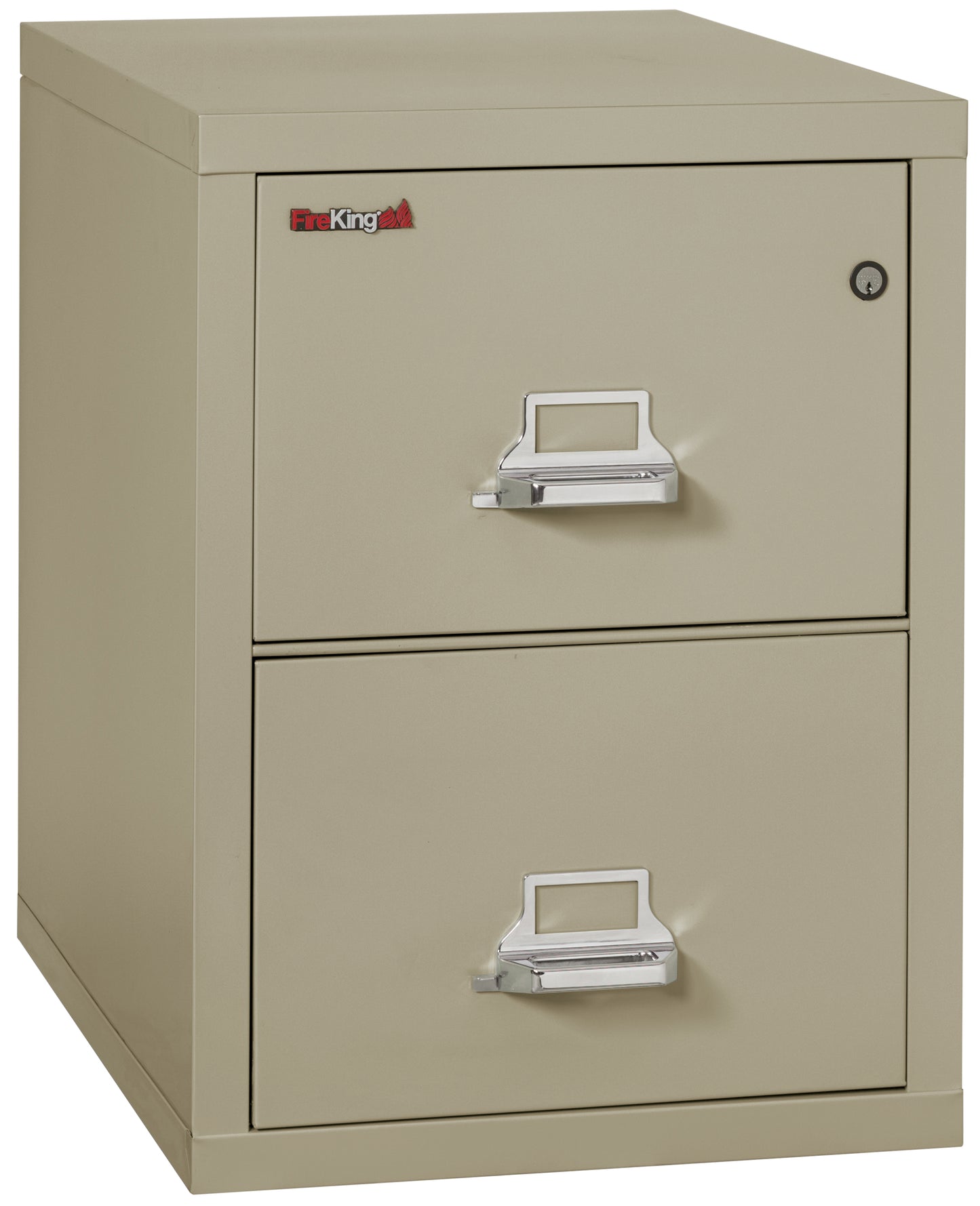 FireKing 1 Hour Fire Resistant File Cabinet - 2 Drawer Letter 31" Depth - Pewter