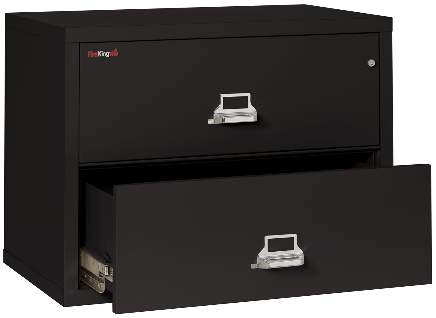 FireKing Fire Resistant File Cabinet - 2 Drawer Lateral 38" Wide - Black