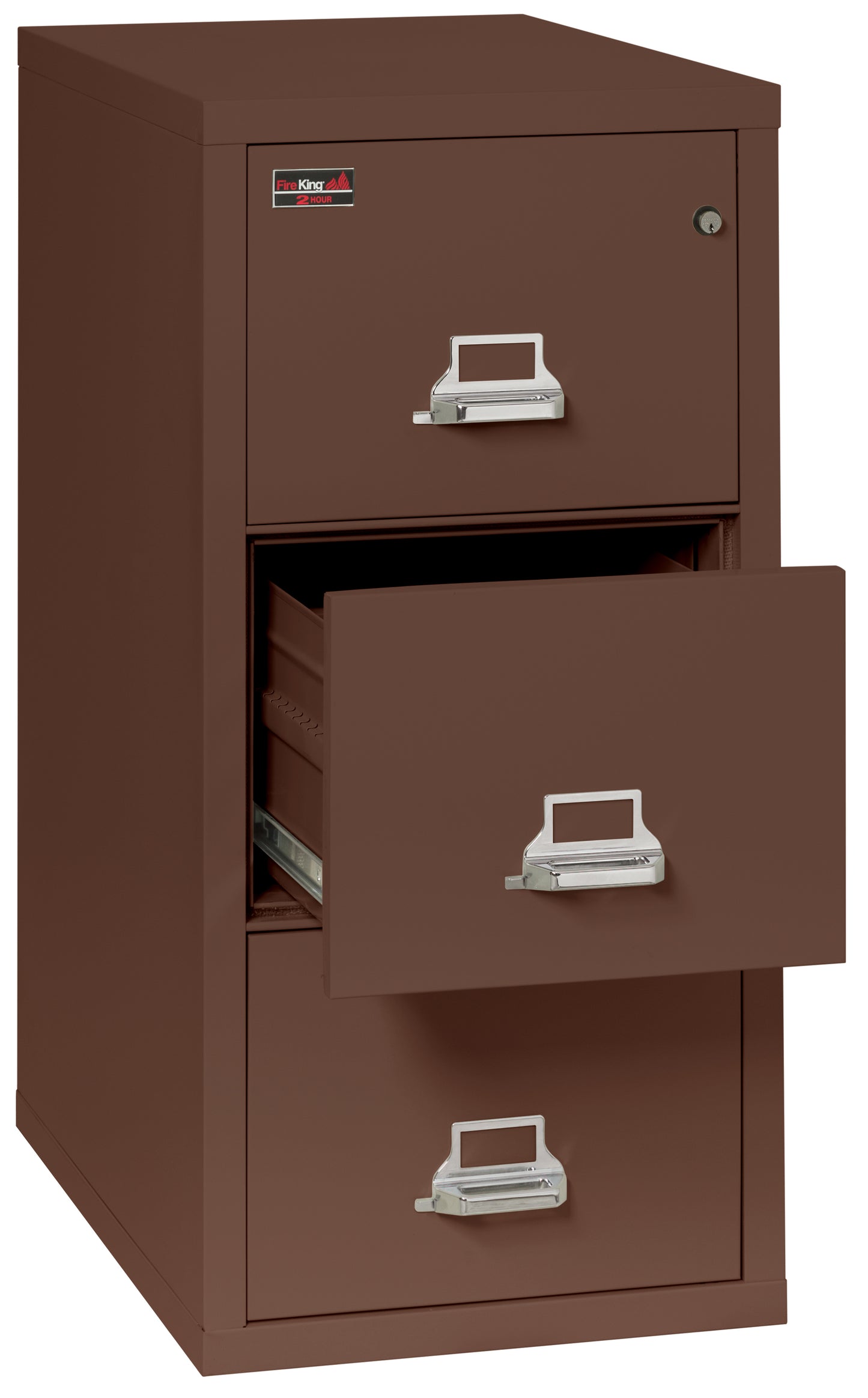 FireKing 2 Hour Fire Resistant File Cabinet - 3 Drawer Legal 32" Depth - Brown