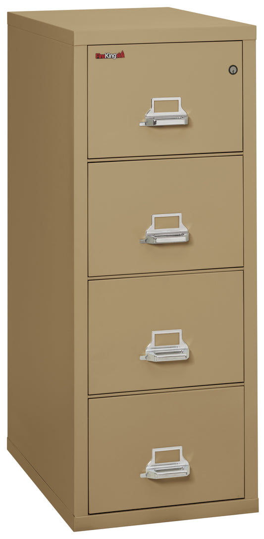 FireKing 1 Hour Fire Resistant File Cabinet - 4 Drawer Legal 31" Depth - Sand