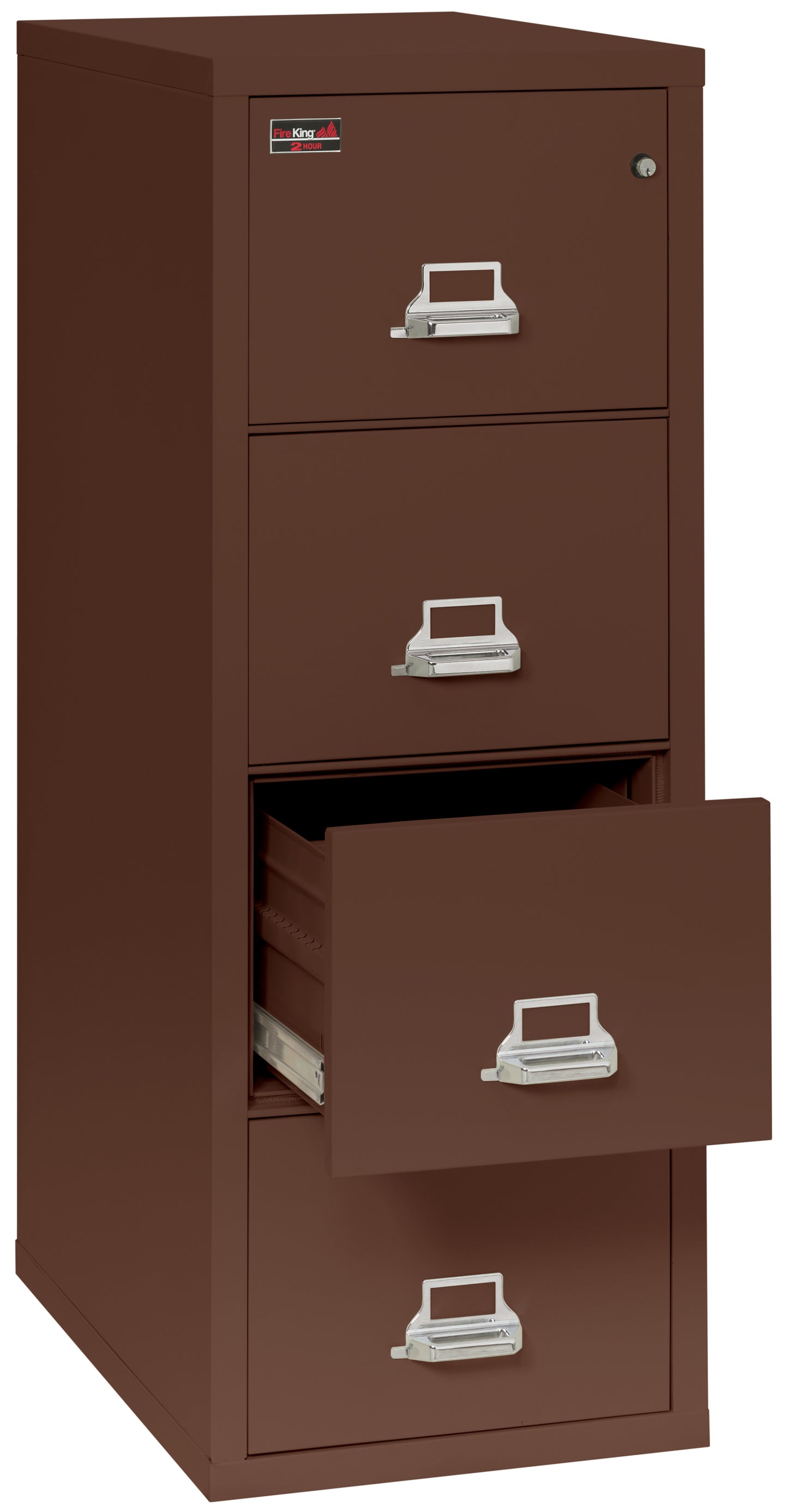 FireKing 2 Hour Fire Resistant File Cabinet - 4 Drawer Legal 32" Depth - Brown