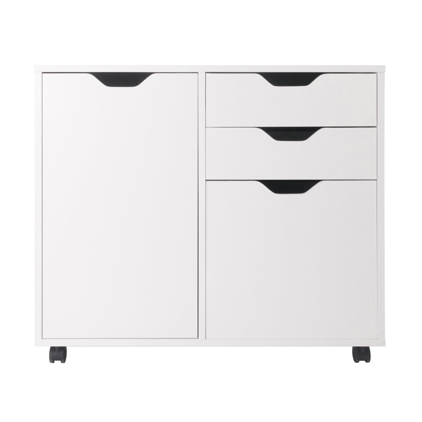 Halifax Wide Mobile Storage Cabinet, 2-Drawer, Filing Cabinet, White