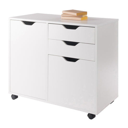 Halifax Wide Mobile Storage Cabinet, 2-Drawer, Filing Cabinet, White