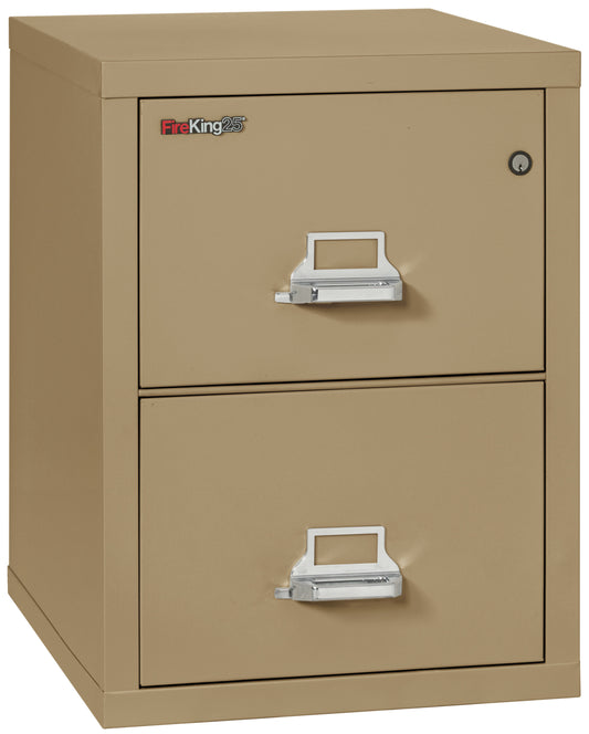 FireKing 1 Hour Fire Resistant File Cabinet - 2 Drawer Letter 25" Depth