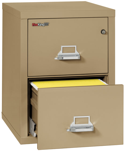 FireKing 1 Hour Fire Resistant File Cabinet - 2 Drawer Letter 25" Depth