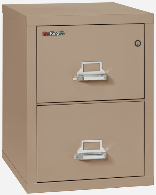 FireKing 1 Hour Fire Resistant File Cabinet - 2 Drawer Letter 25" Depth