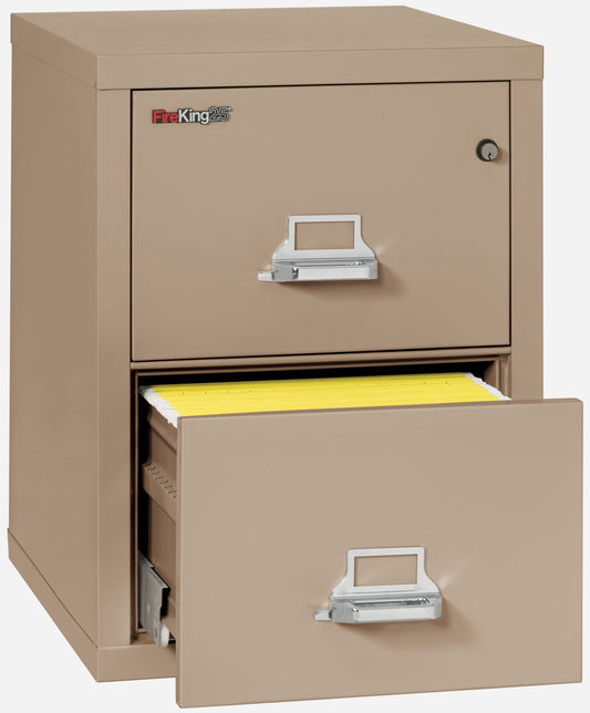 FireKing 1 Hour Fire Resistant File Cabinet - 2 Drawer Letter 25" Depth