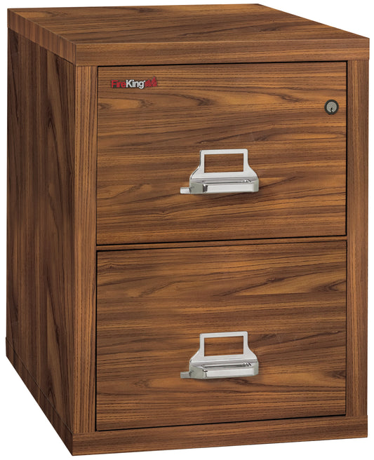 FireKing 1 Hour Fire Resistant File Cabinet - 2 Drawer Letter 25" Depth-Light Chestnut