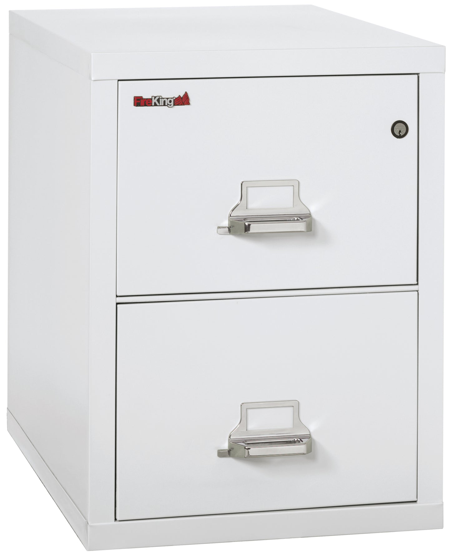 FireKing 1 Hour Fire Resistant File Cabinet - 2 Drawer Letter 31" Depth - Arctic White