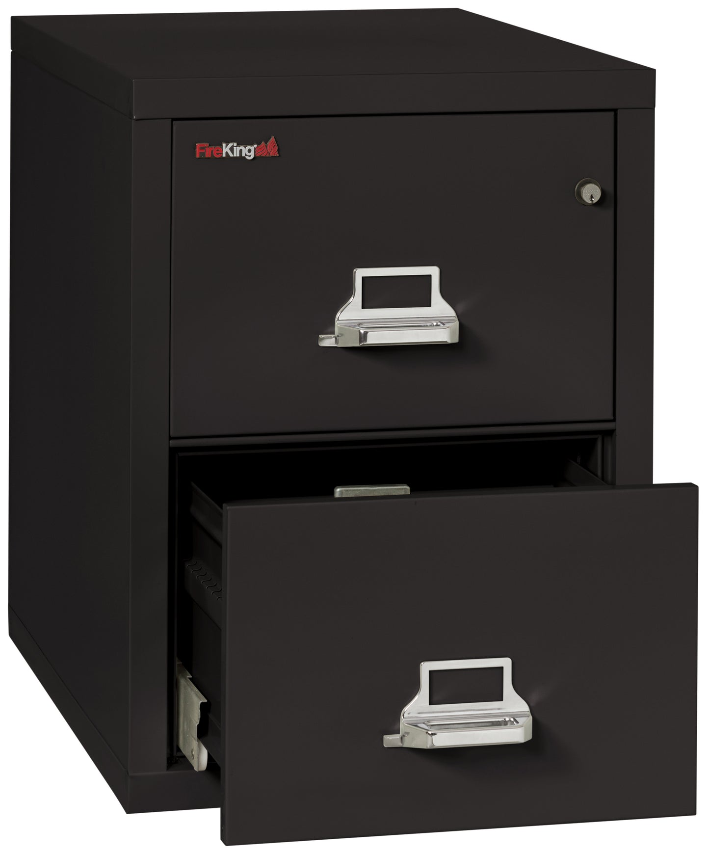 FireKing 1 Hour Fire Resistant File Cabinet - 2 Drawer Letter 31" Depth - Black