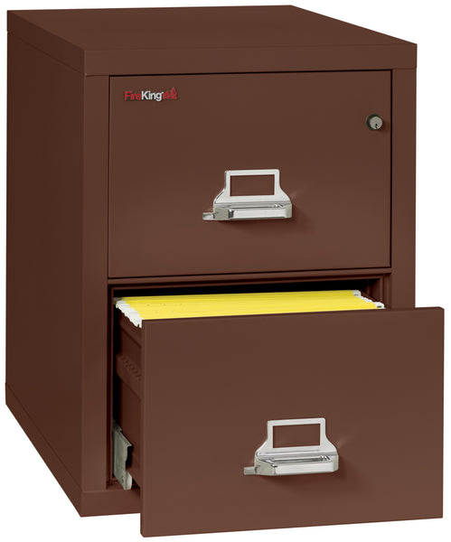 FireKing 1 Hour Fire Resistant File Cabinet - 2 Drawer Letter 31 Depth - Brown