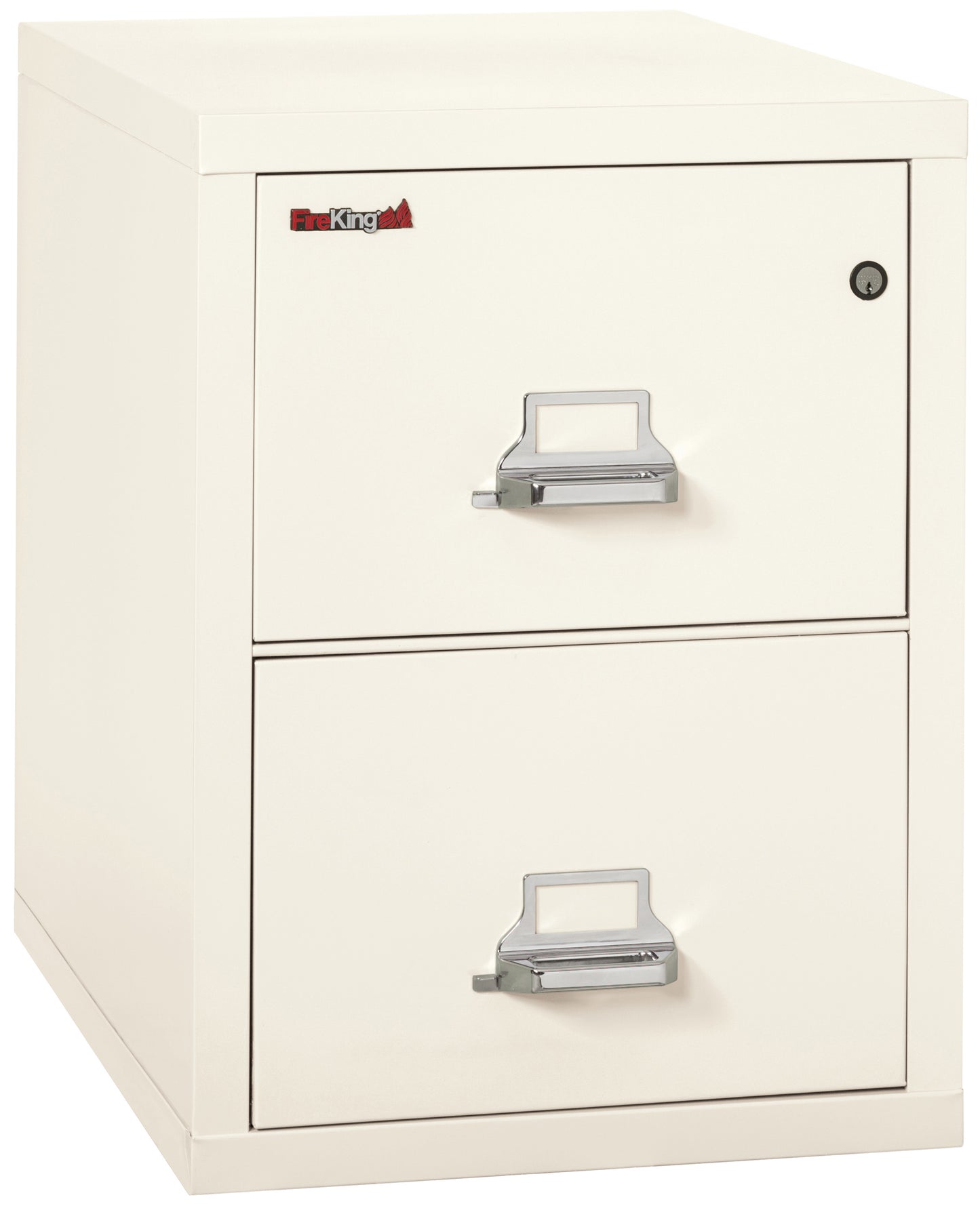 FireKing 1 Hour Fire Resistant File Cabinet - 2 Drawer Letter 31" Depth - Ivory White