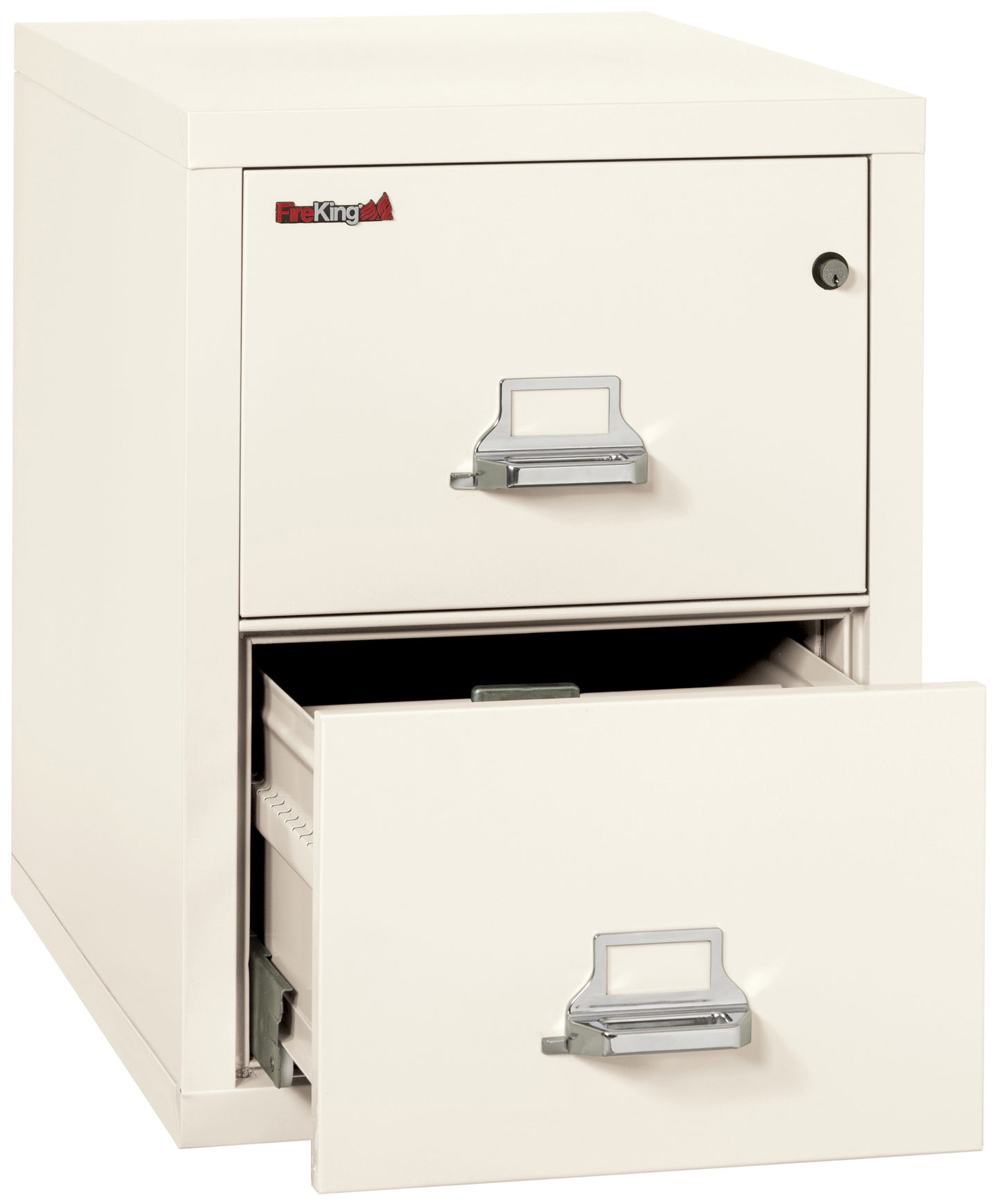 FireKing 1 Hour Fire Resistant File Cabinet - 2 Drawer Letter 31" Depth - Ivory White