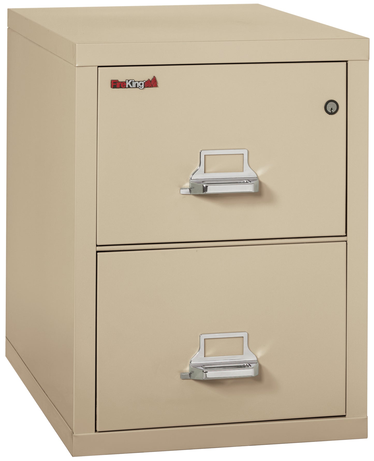 FireKing 1 Hour Fire Resistant File Cabinet - 2 Drawer Letter 31" Depth - Parchment