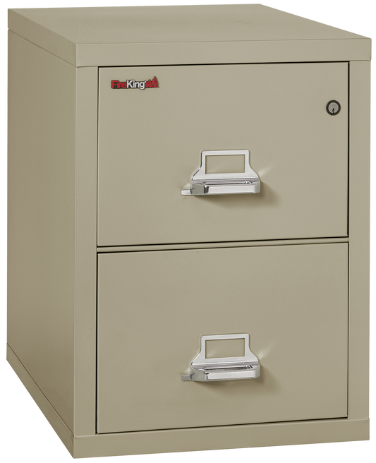 FireKing 1 Hour Fire Resistant File Cabinet - 2 Drawer Letter 25" Depth