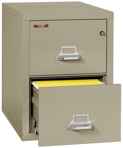 FireKing 1 Hour Fire Resistant File Cabinet - 2 Drawer Letter 25 Depth