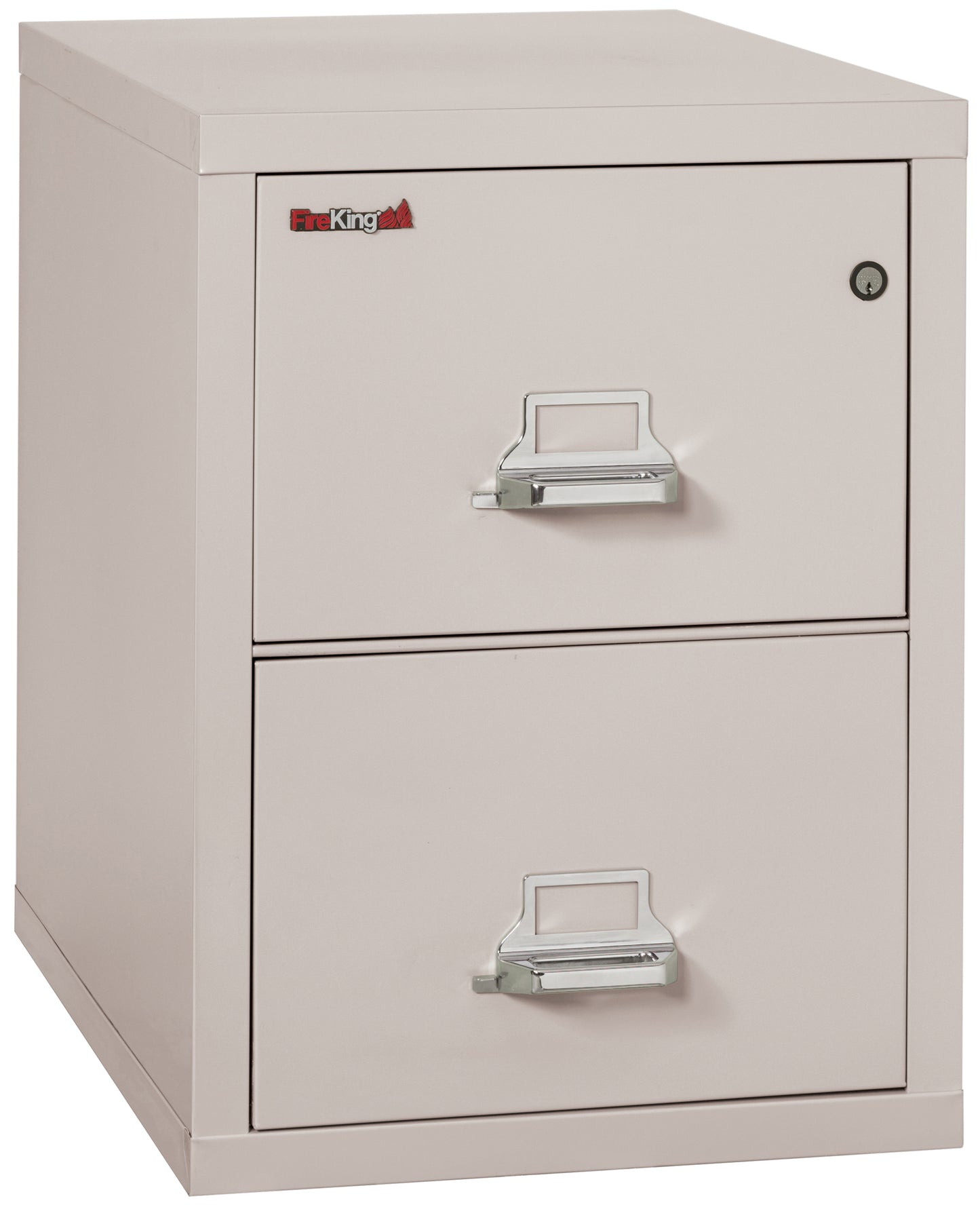 FireKing 1 Hour Fire Resistant File Cabinet - 2 Drawer Letter 31" Depth - Platinum