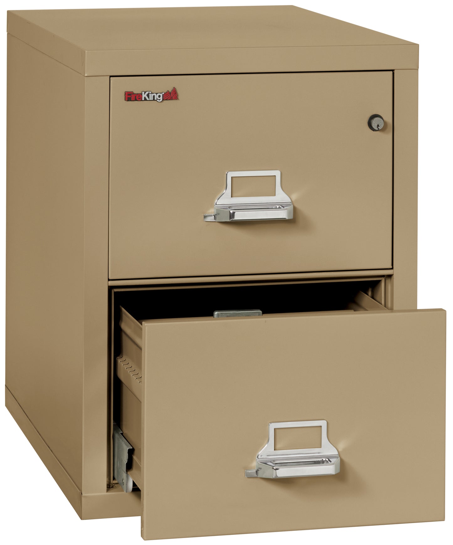 FireKing 1 Hour Fire Resistant File Cabinet - 2 Drawer Letter 31" Depth - Sand