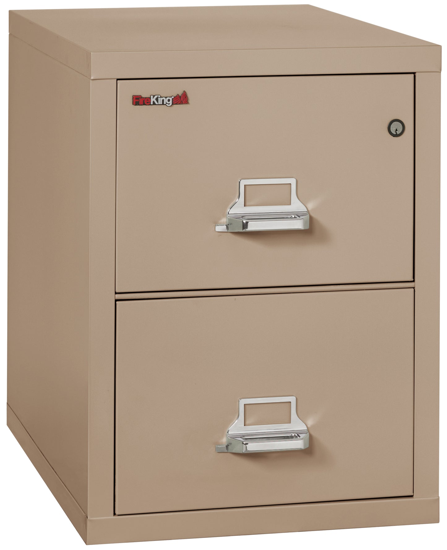 FireKing 1 Hour Fire Resistant File Cabinet - 2 Drawer Letter 31" Depth - Taupe