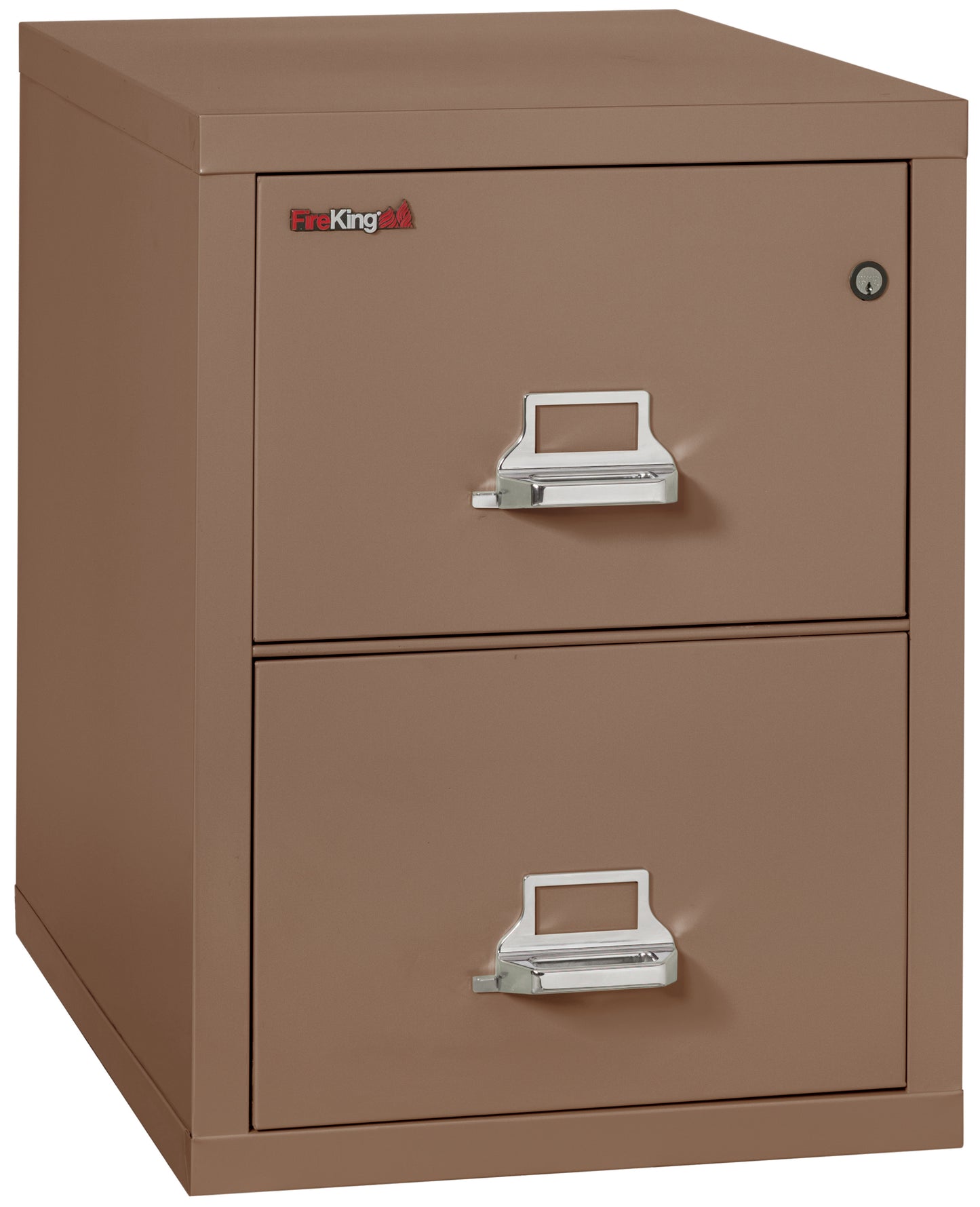 FireKing 1 Hour Fire Resistant File Cabinet - 2 Drawer Letter 31" Depth - Tan