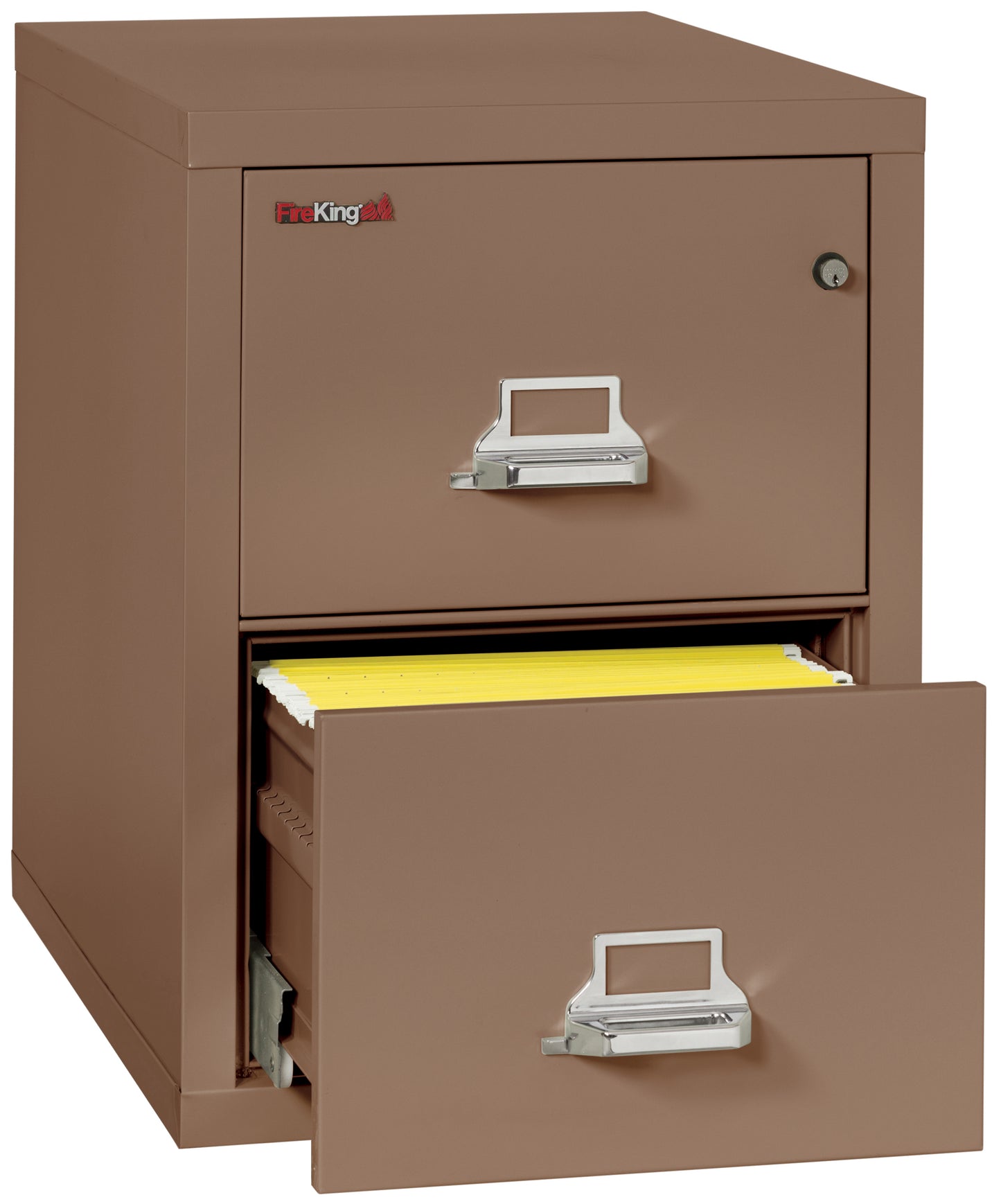 FireKing 1 Hour Fire Resistant File Cabinet - 2 Drawer Letter 31" Depth - Tan