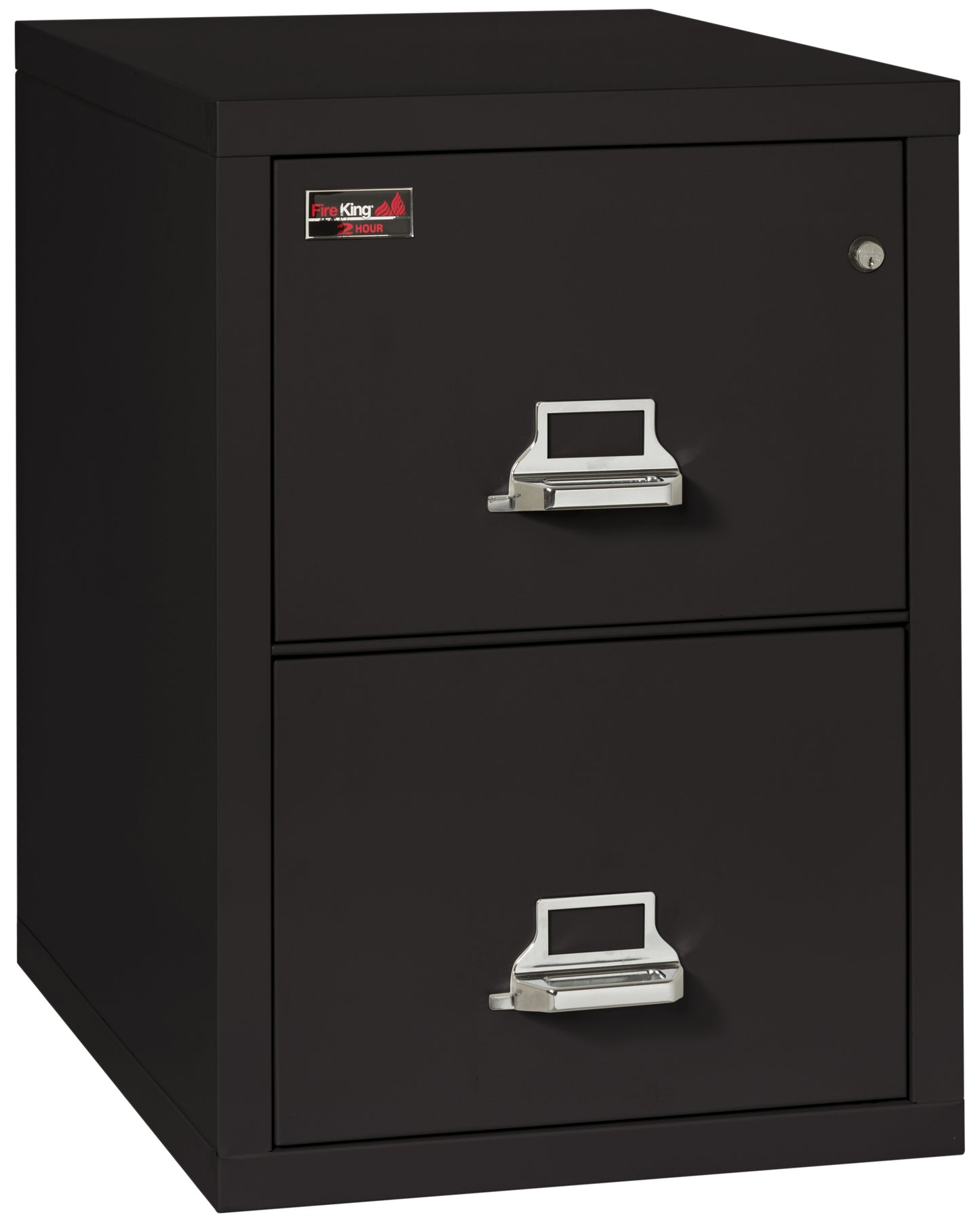 FireKing 2 Hour Fire Resistant File Cabinet - 2 Drawer Letter 31" Depth - Black