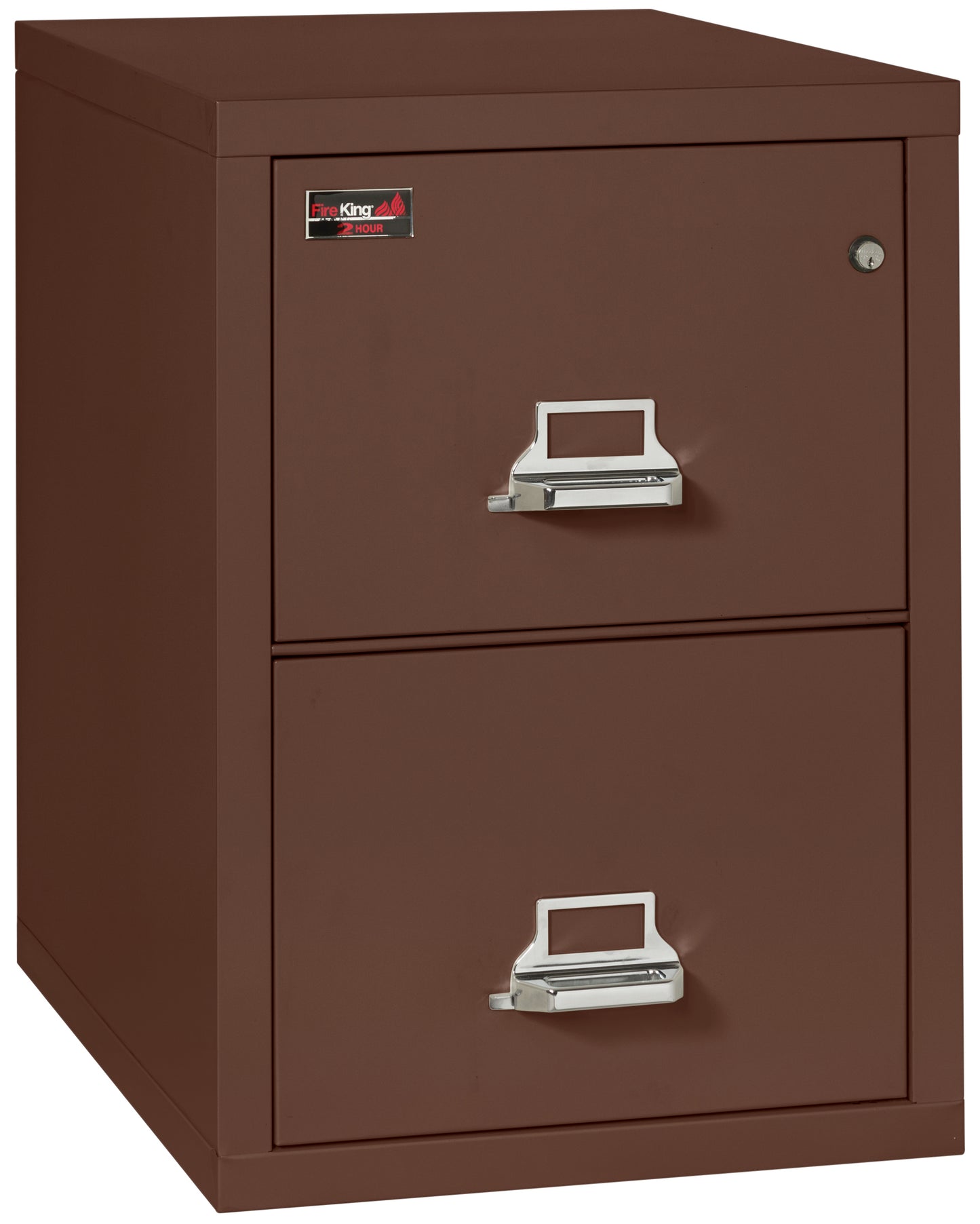 FireKing 2 Hour Fire Resistant File Cabinet - 2 Drawer Letter 31" Depth - Brown