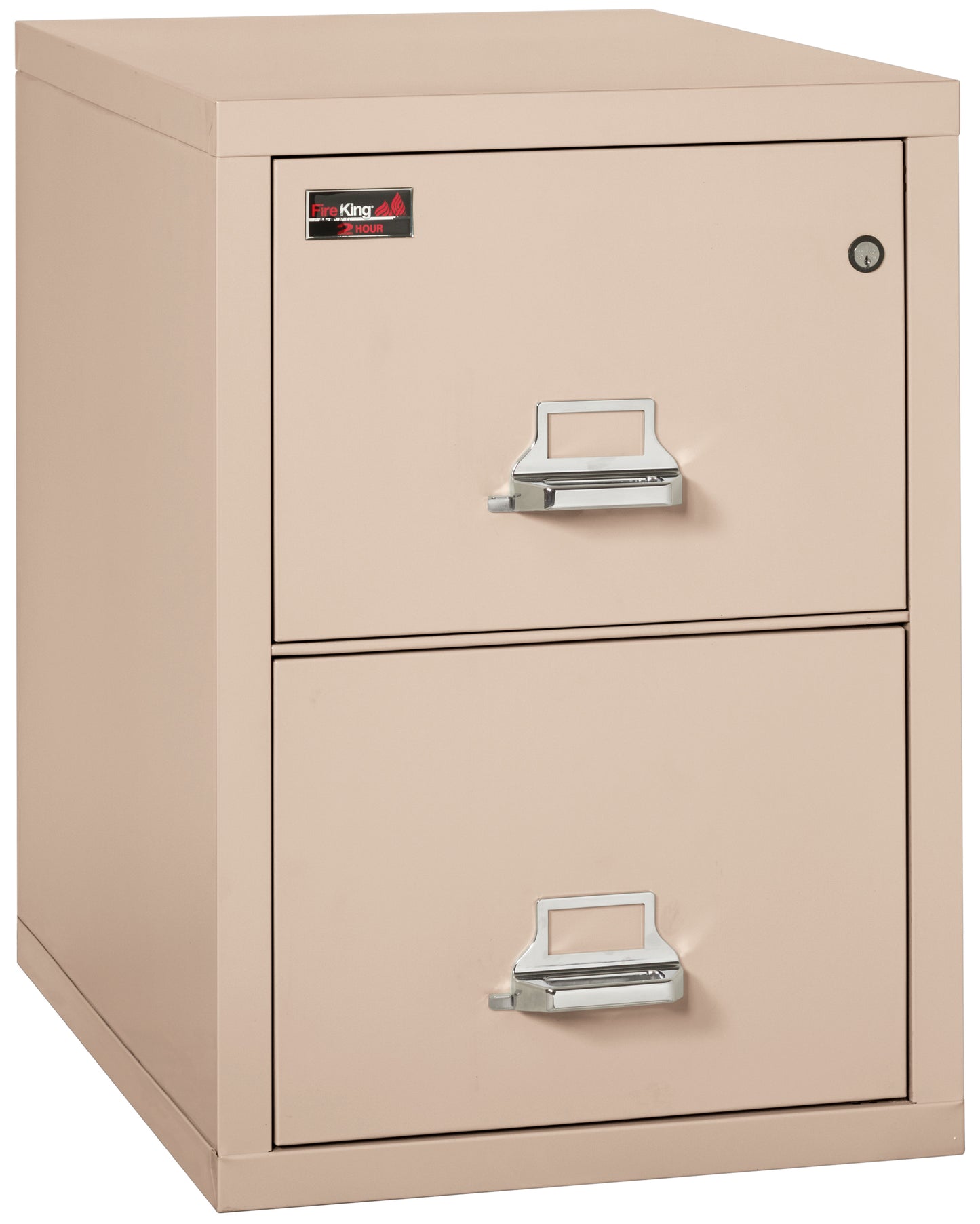 FireKing 2 Hour Fire Resistant File Cabinet - 2 Drawer Letter 31" Depth - Champagne