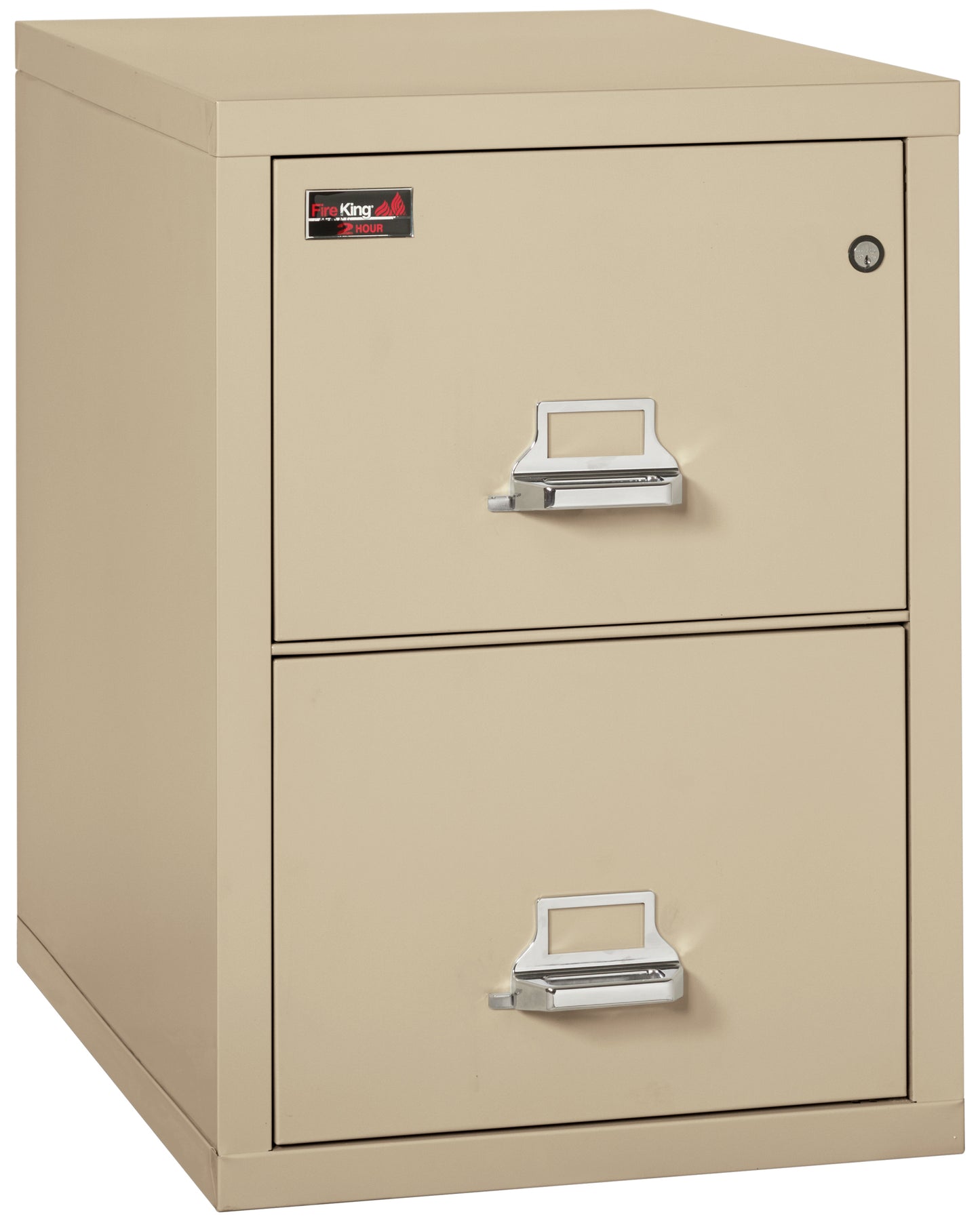 FireKing 2 Hour Fire Resistant File Cabinet - 2 Drawer Letter 31" Depth - Parchment