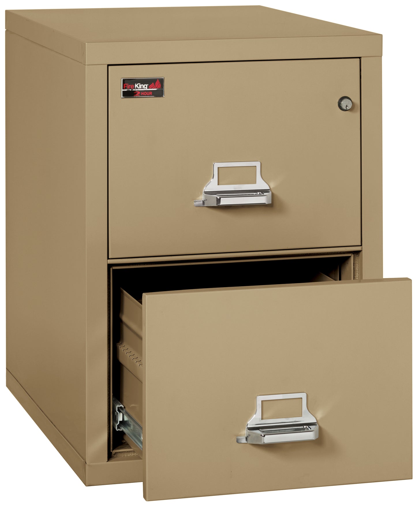 FireKing 2 Hour Fire Resistant File Cabinet - 2 Drawer Letter 31" Depth - Sand