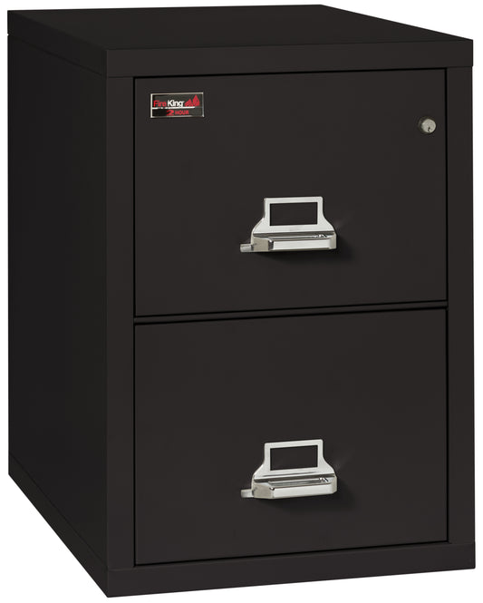 FireKing 2 Hour Fire Resistant File Cabinet - 2 Drawer Legal 32" Depth - Black