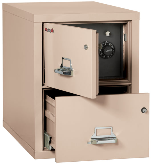 FireKing 2 Drawer Legal Safe-in-a-File cabinet - 2 Drawer Letter 31" Depth - Champagne