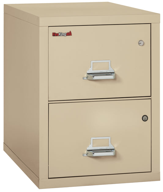 FireKing 2 Drawer Legal Safe-in-a-File Cabinet - 2 Drawer Letter 31" Depth - Parchment