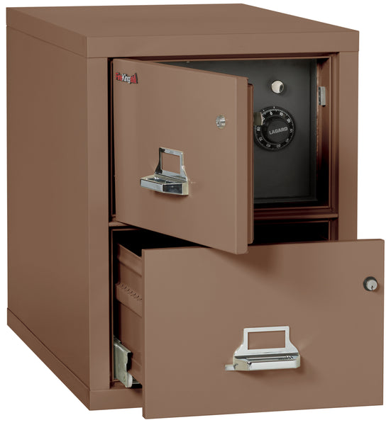 FireKing 2 Drawer Legal Safe-in-a-File Cabinet - 2 Drawer Letter 31 Depth - Tan