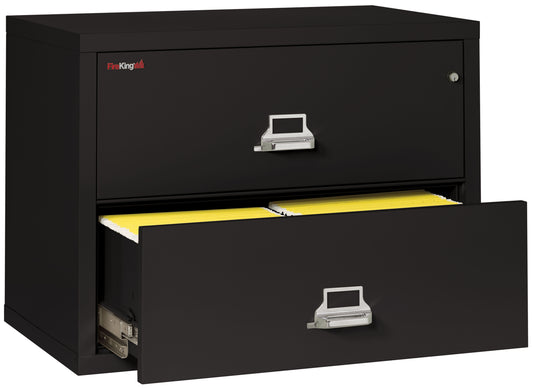 FireKing Fire Resistant File Cabinet - 2 Drawer Lateral 38" Wide - Black