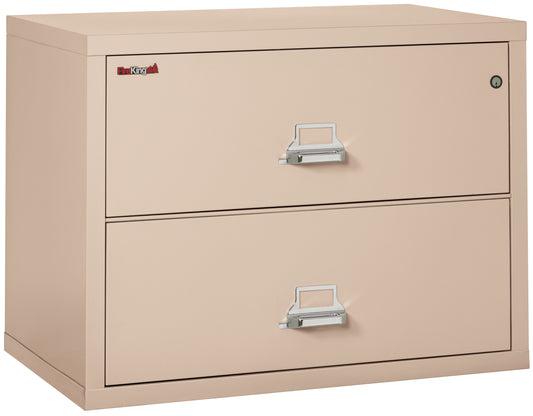 FireKing Fire Resistant File Cabinet - 2 Drawer Lateral 38" Wide - Champagne