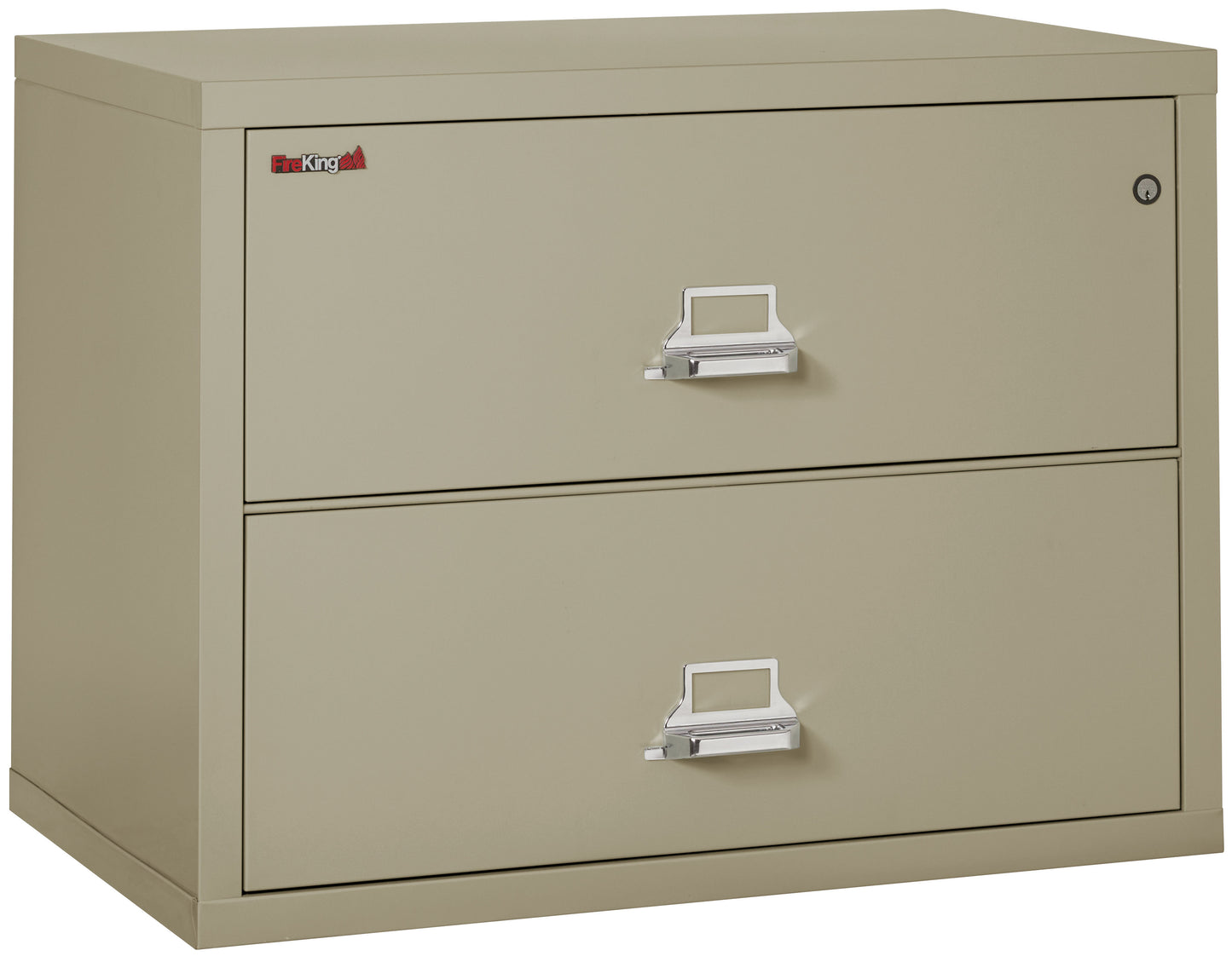 FireKing Fire Resistant File Cabinet - 2 Drawer Lateral 38" Wide - Pewter