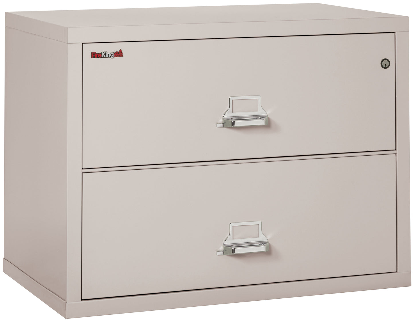 FireKing Fire Resistant File Cabinet - 2 Drawer Lateral 38" Wide - Platinum