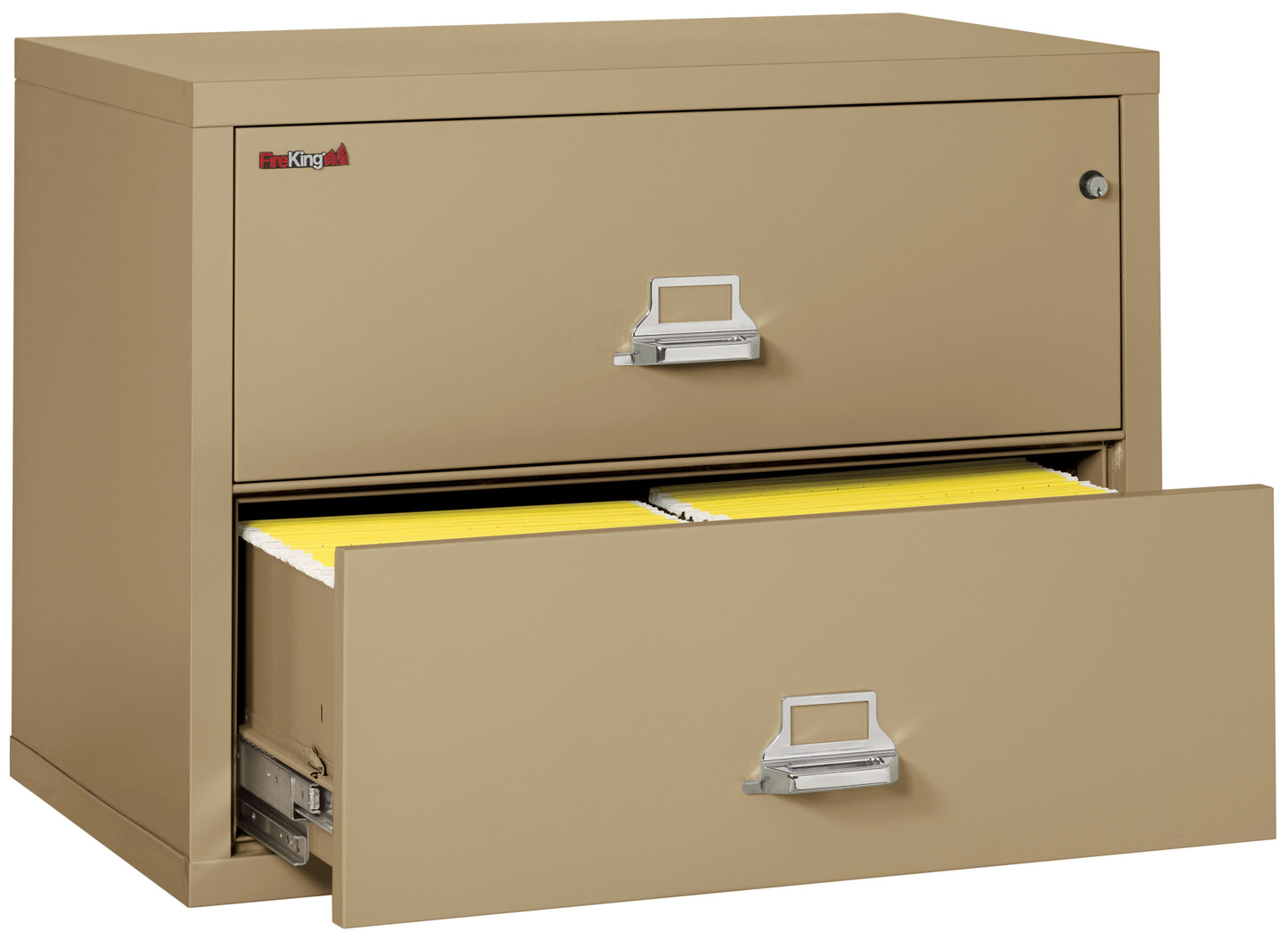 FireKing Fire Resistant File Cabinet - 2 Drawer Lateral 38" Wide - Sand