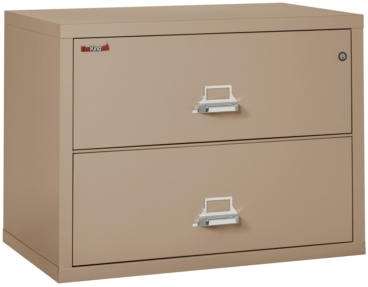 FireKing Fire Resistant File Cabinet - 2 Drawer Lateral 38" Wide - Taupe