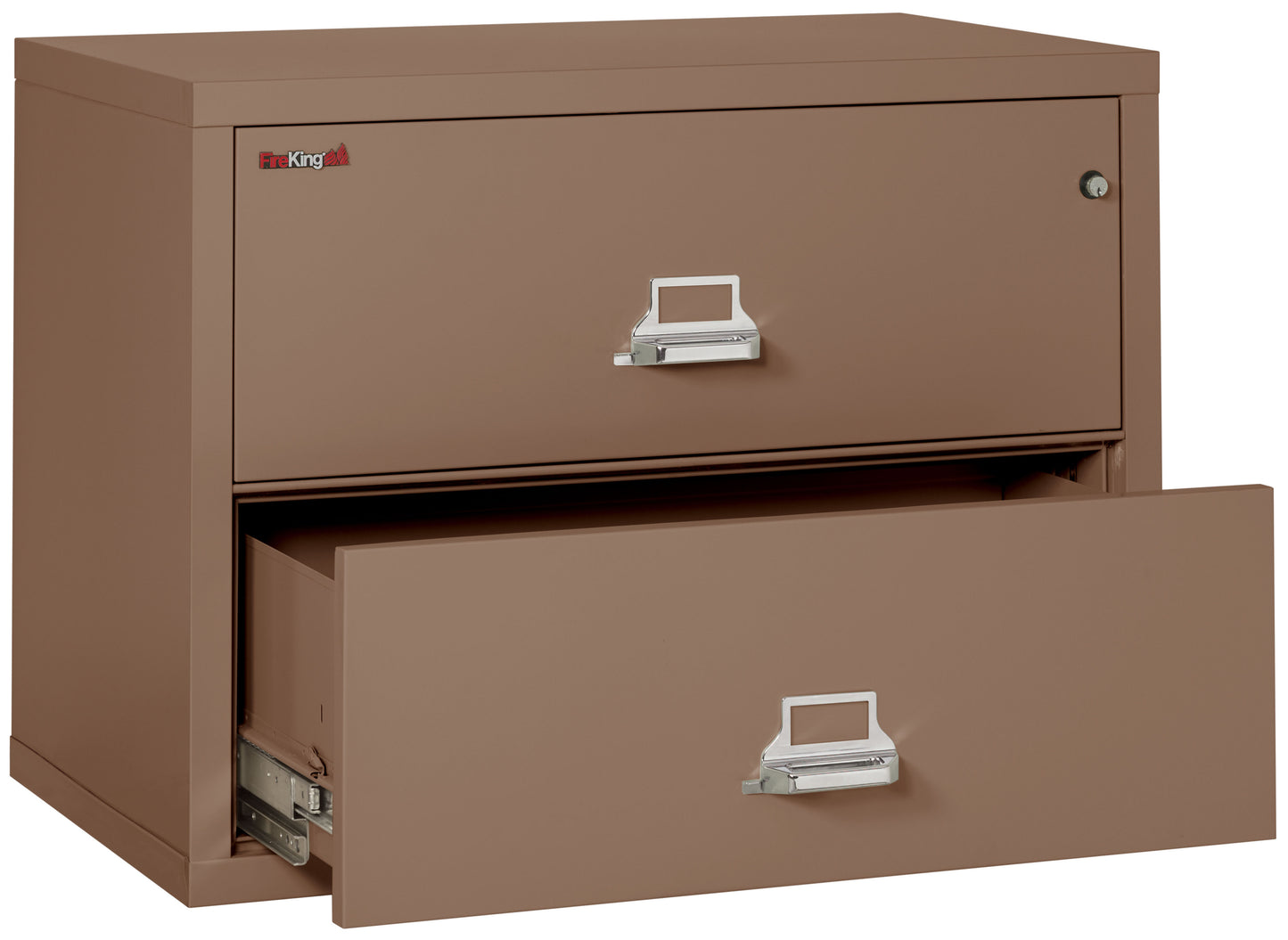 FireKing Fire Resistant File Cabinet - 2 Drawer Lateral 38" Wide - Tan