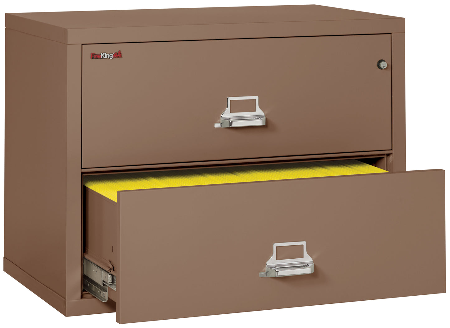 FireKing Fire Resistant File Cabinet - 2 Drawer Lateral 38" Wide - Tan