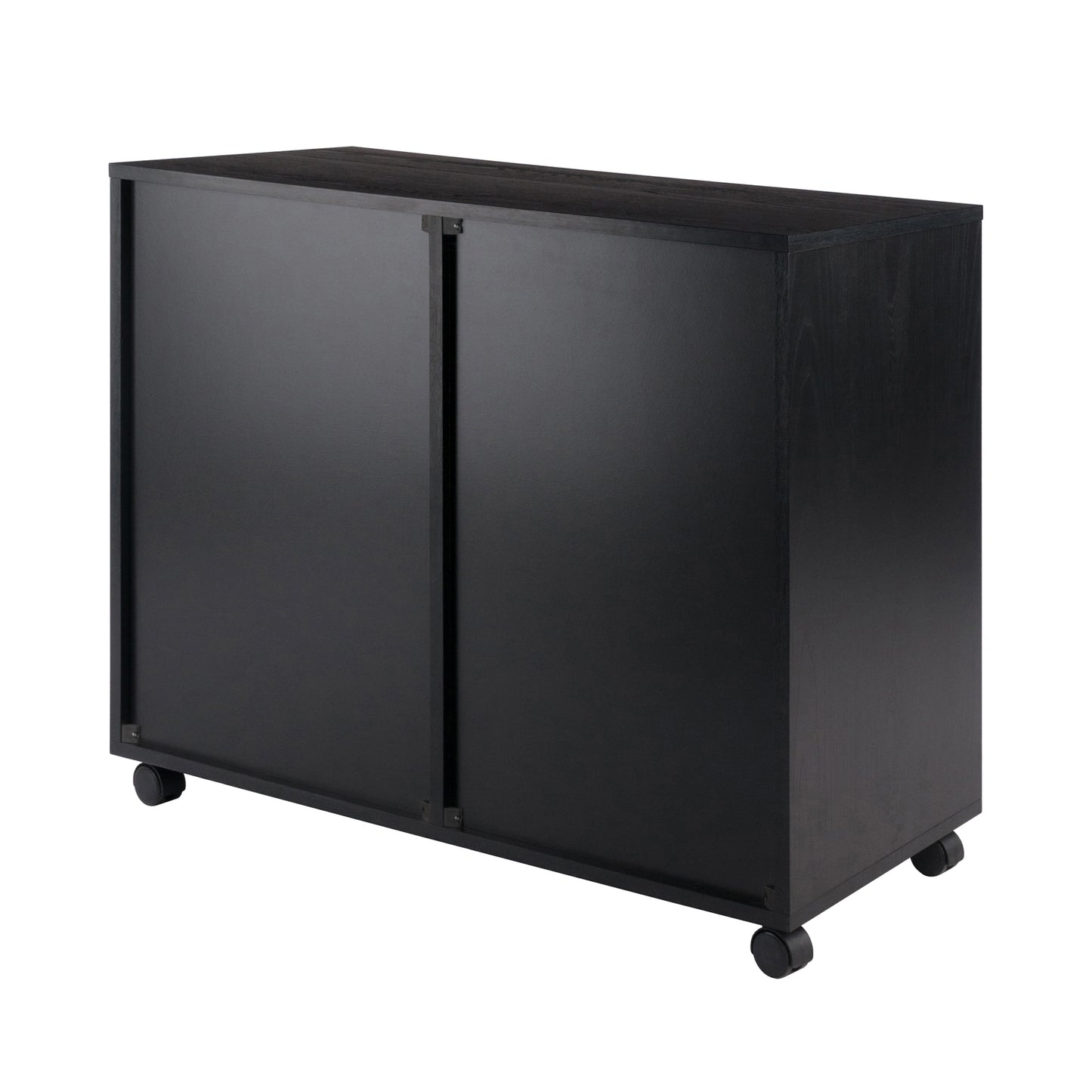 Halifax Wide Mobile Storage Cabinet, 2-Drawer, Filing Cabinet, Black