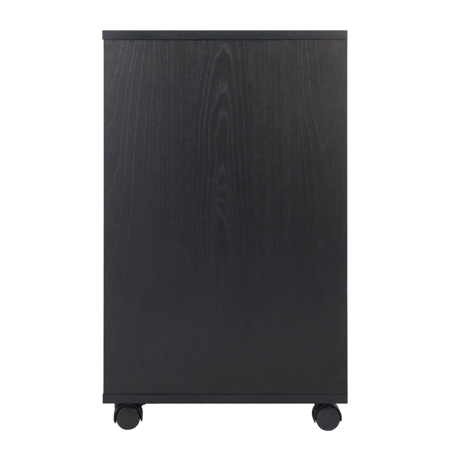 Halifax Wide 2-Door Storage Cabinet, 4-Drawer, Black