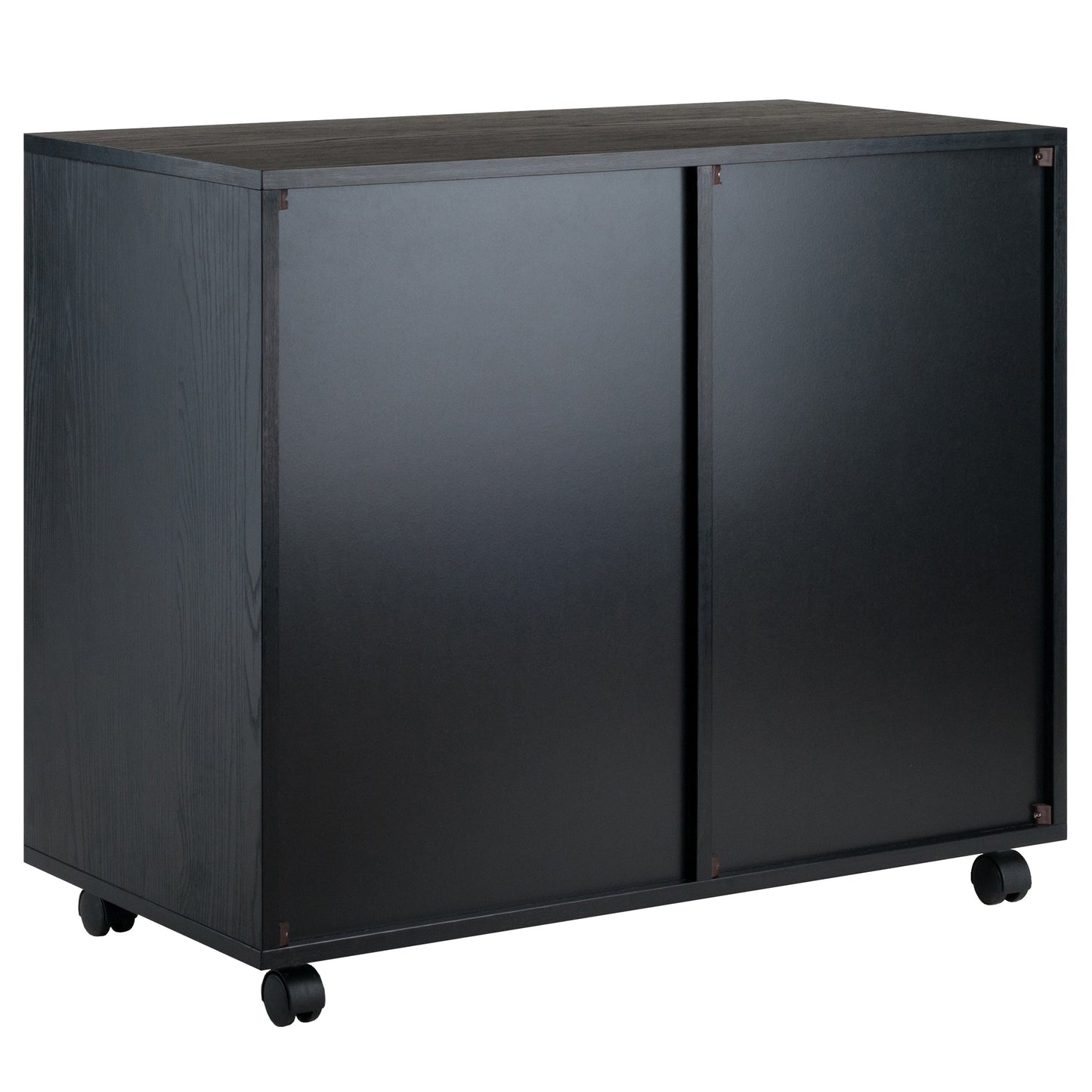 Halifax Wide Mobile Storage Cabinet, 5-Drawer, Black