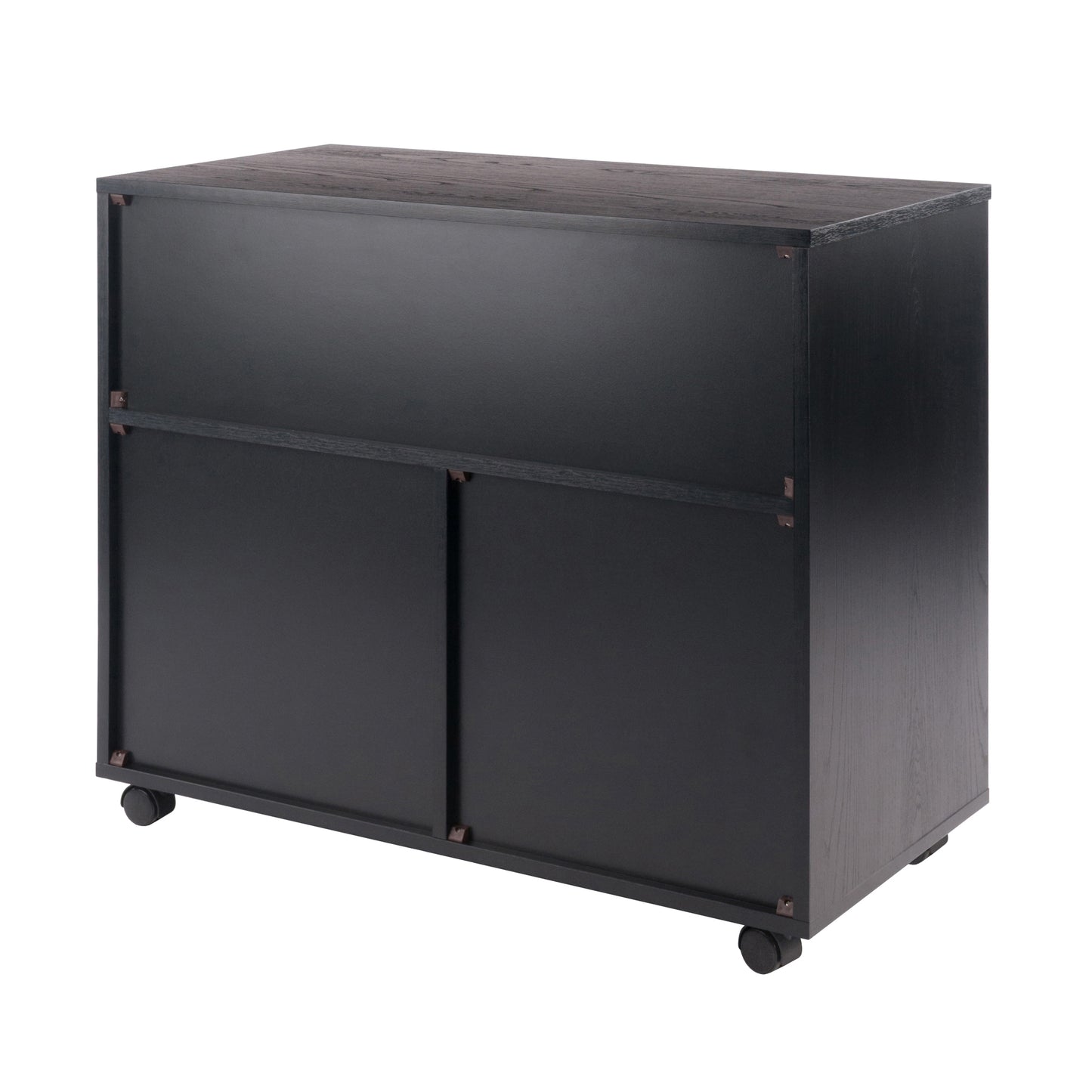 Halifax Wide Mobile Storage Cabinet, 3-Small and 2-Wide Drawers, Black