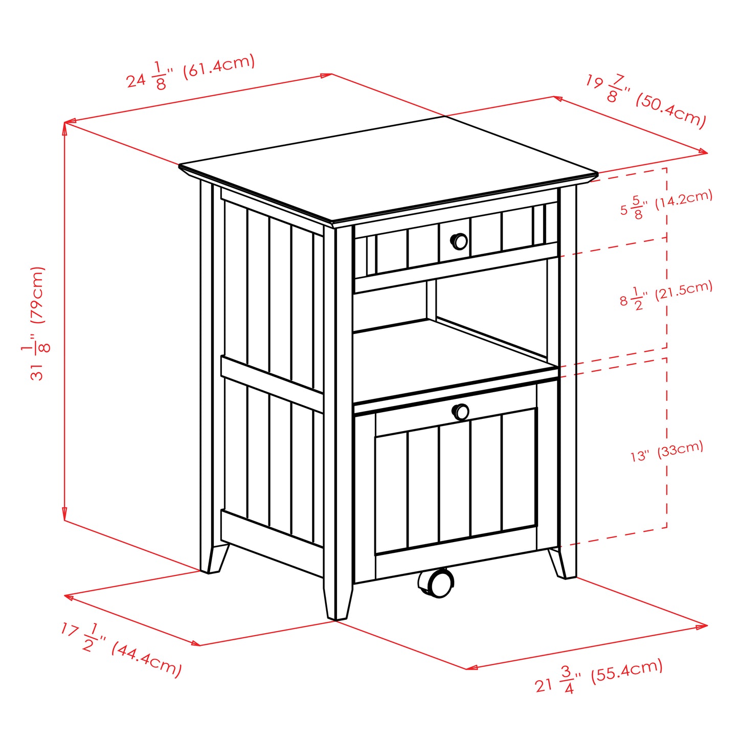 Burke Home Office File Cabinet, Coffee