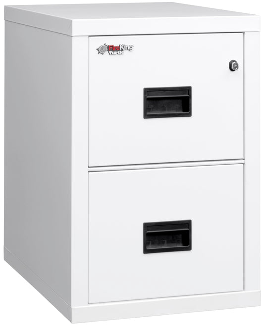 FireKing Fire Rated 2 Drawer 22" Depth Letter/Legal File Cabinet - Arctic White