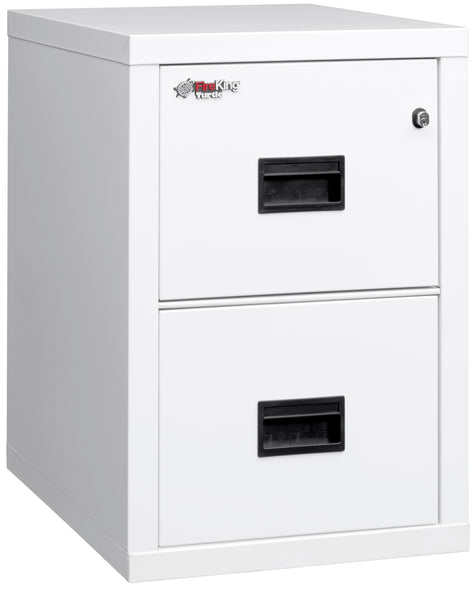 FireKing Fire Rated 2 Drawer 22 Depth Letter/Legal File Cabinet - Arctic White