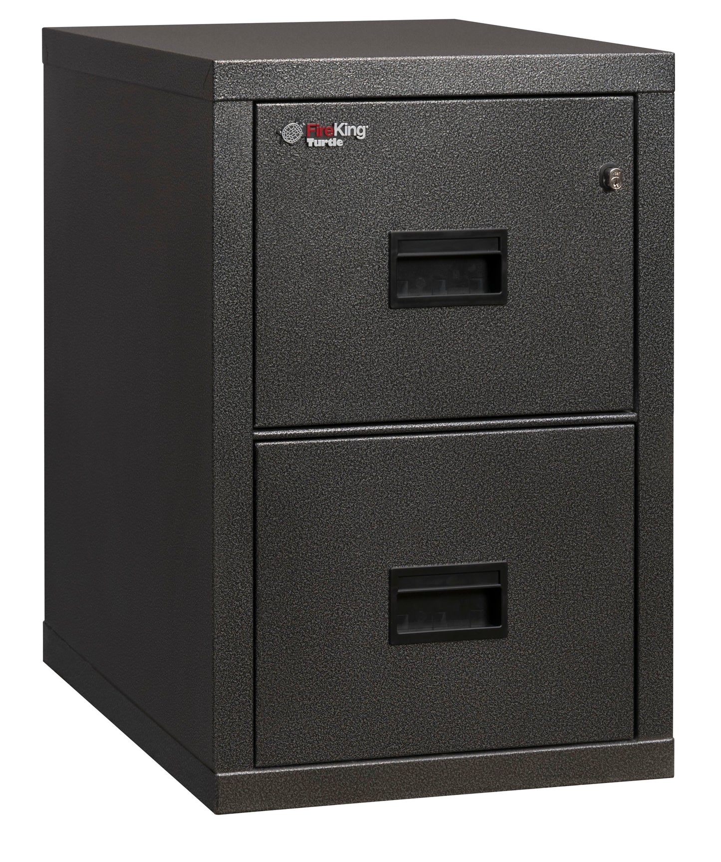 FireKing Fire Rated 2 Drawer 22" Depth Letter/Legal File Cabinet - Black Stone